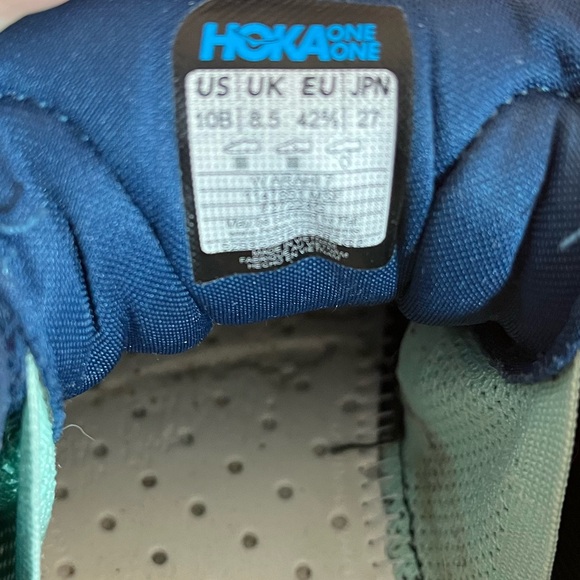 Hoka Arahi 7 Running Shoe Sneaker Women’s 10 Blue Mint Green - Picture 4 of 8